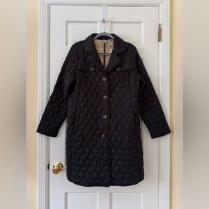 LL Bean Women’s Quilted Coat Fully Lined in Cotton Size Large